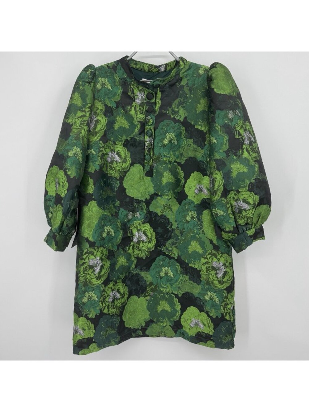 Pomander Place by Tuckernuck Green Floral Jacquard Samantha Dress size M Medium